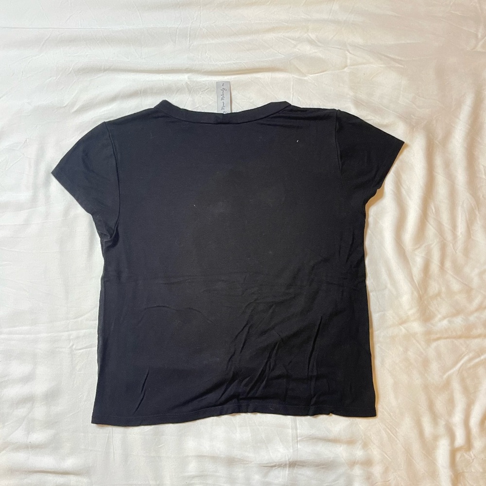 Maternity black crop top